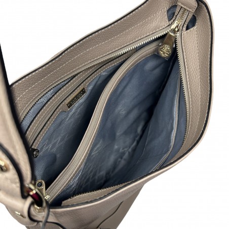 Sac besace POURCHET Beige interieur Sac besace POURCHET Beige interieur