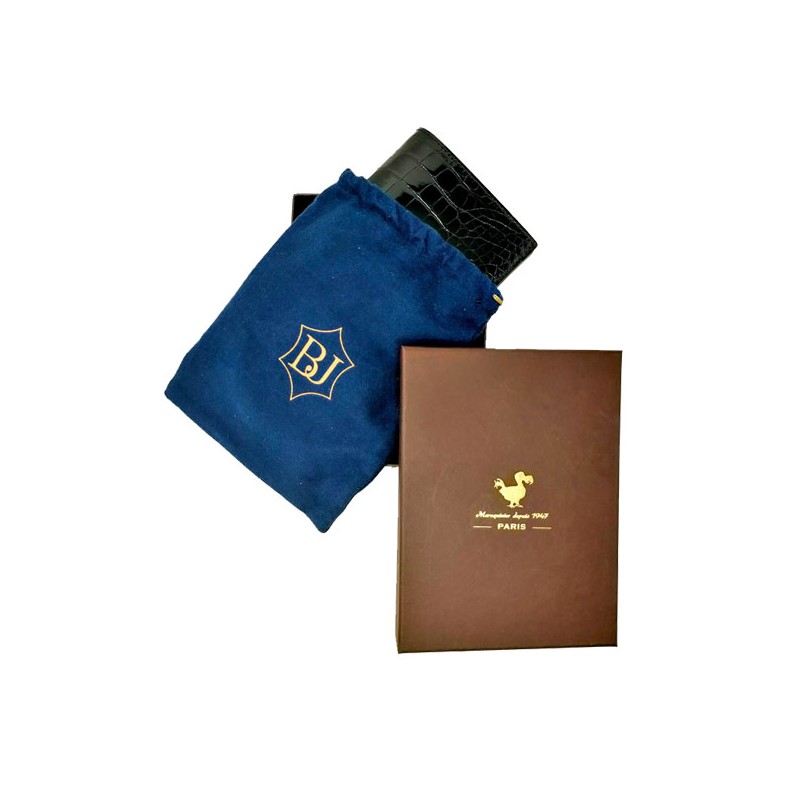 Portefeuille croco vrai