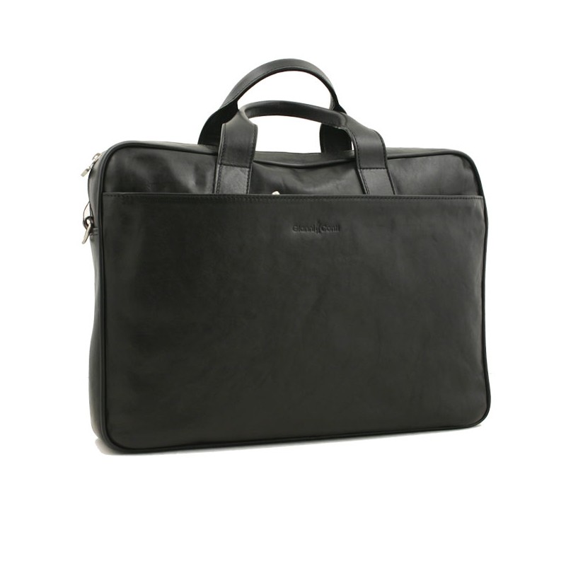 Porte documents Gianni CONTI noir face