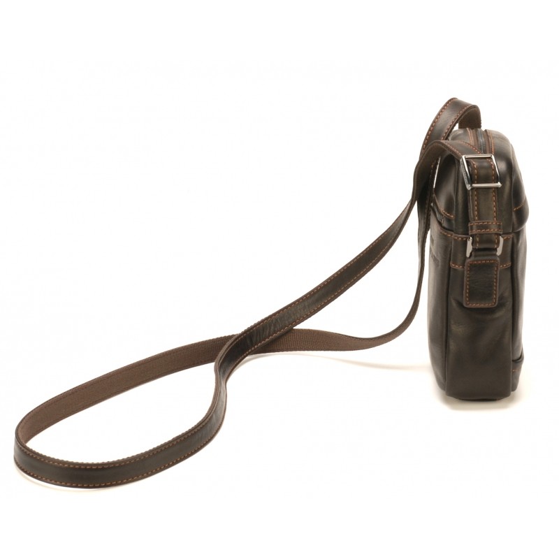 SACOCHE Arthur aston 1589-43 chataigne vue coté plat