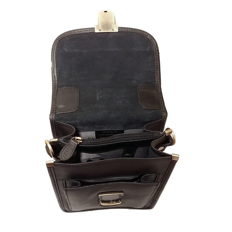 Petite sacoche homme 31018 noir ouv bandouliere