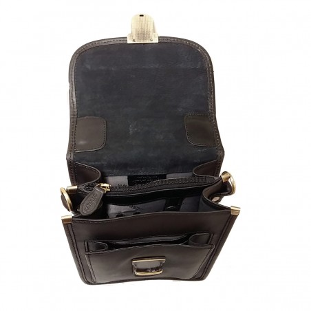 Petite sacoche homme 31018 noir ouv bandouliere
