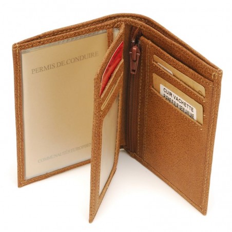 Portefeuille marron vue sur l’intérieur Portefeuille marron vue sur l’intérieur