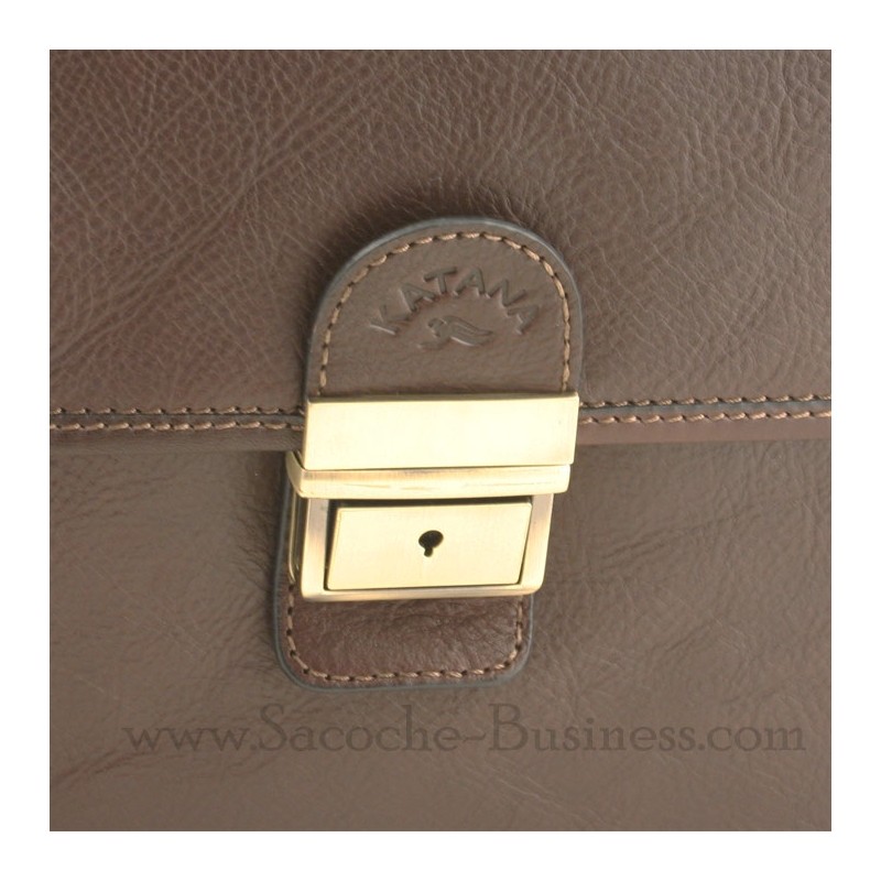Petite mallette KATANA 31025 choco serrure
