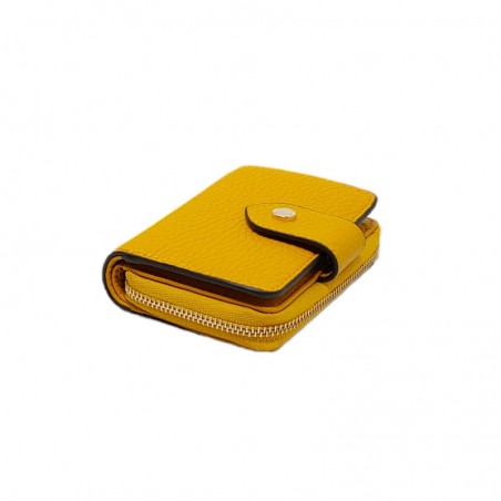 Mini portefeuille jaune vue allongé