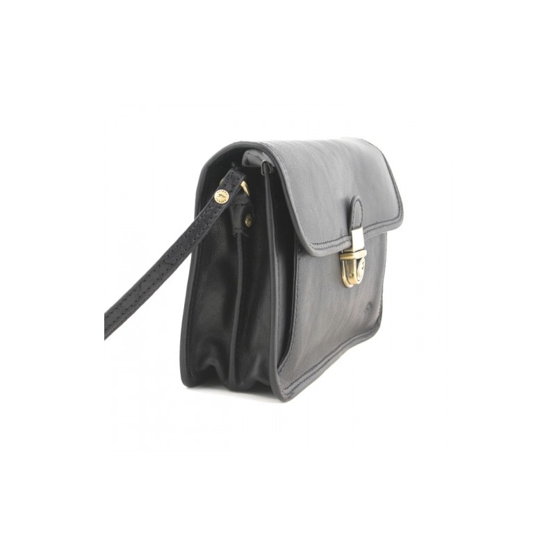 Sacoche homme à rabat KATANA noir coté 31030