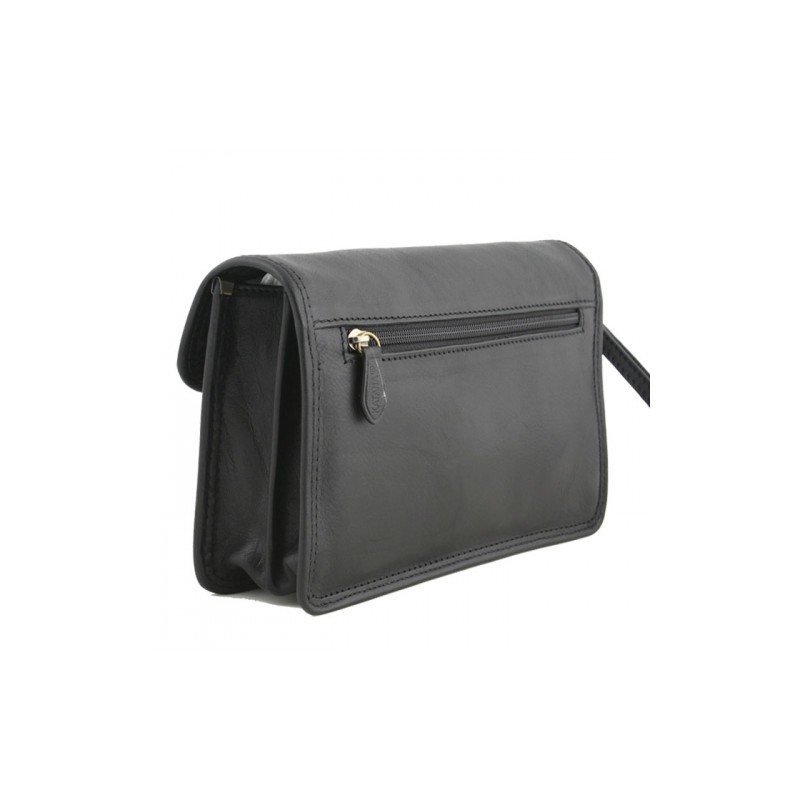 Sacoche homme à rabat KATANA noir dos 31030