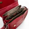 Sac rouge avec rabat face 3 compartiments Sac rouge avec rabat face 3 compartiments