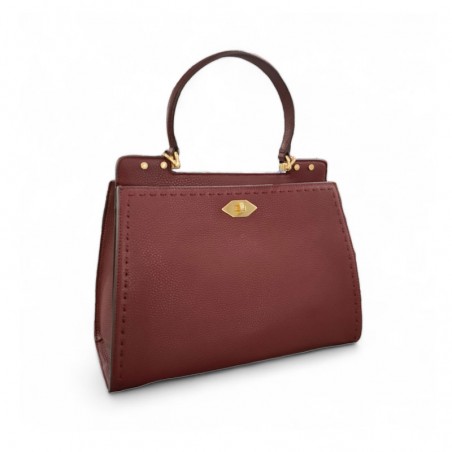 Sac trianon POurchet bordeaux face