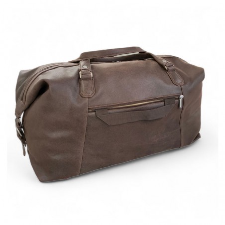 sac de voyage cuir Arthur aston 62-1069 chataigne bande trolley