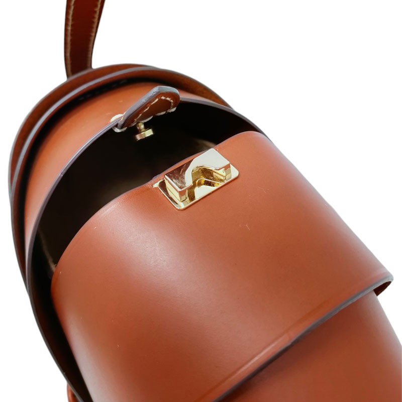 Boldrini sac 07327 marron cognac  détail fermoir