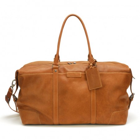 sac week end Arthur aston cuir cognac face