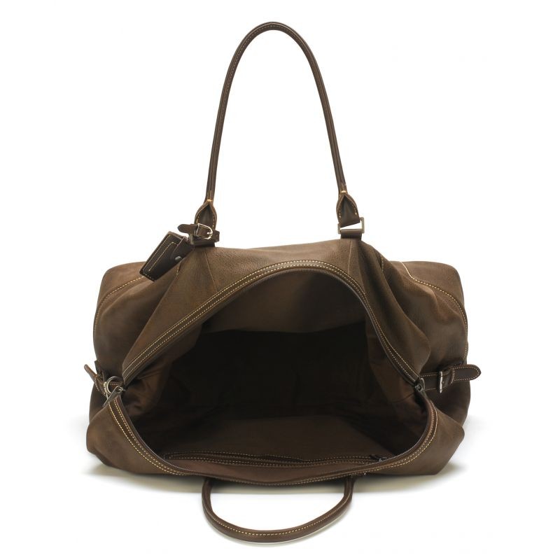 sac week end Arthur aston cuir chataigne interieur