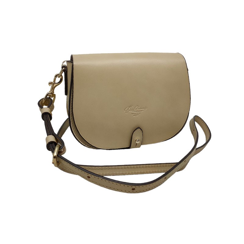 Boldrini petit sac bandoulière beige face
