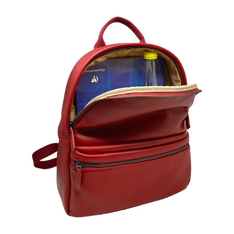 Petit sac à dos Gérard Henon 6967 AMSTERDAM rouge ouvert
