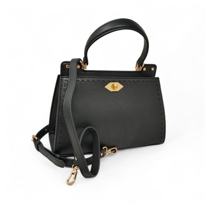 Sac dame Pourchet Trianon noir bandoulière 78072