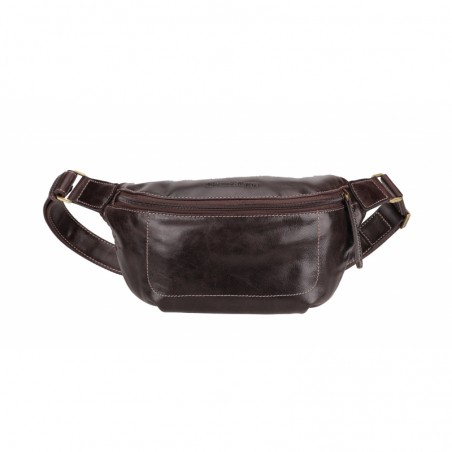 sac banane cuir homme 2358-03 chataigne face