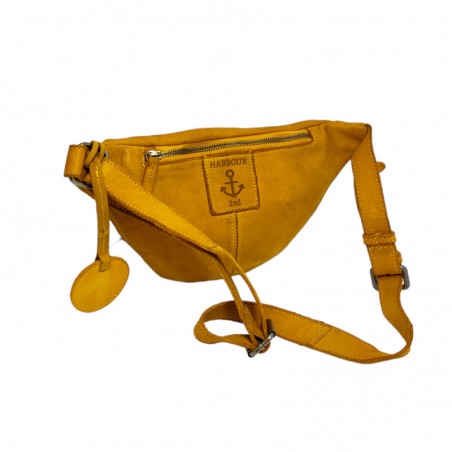 Sac banane simple cuir souple Harbourd 2nd jaune dos