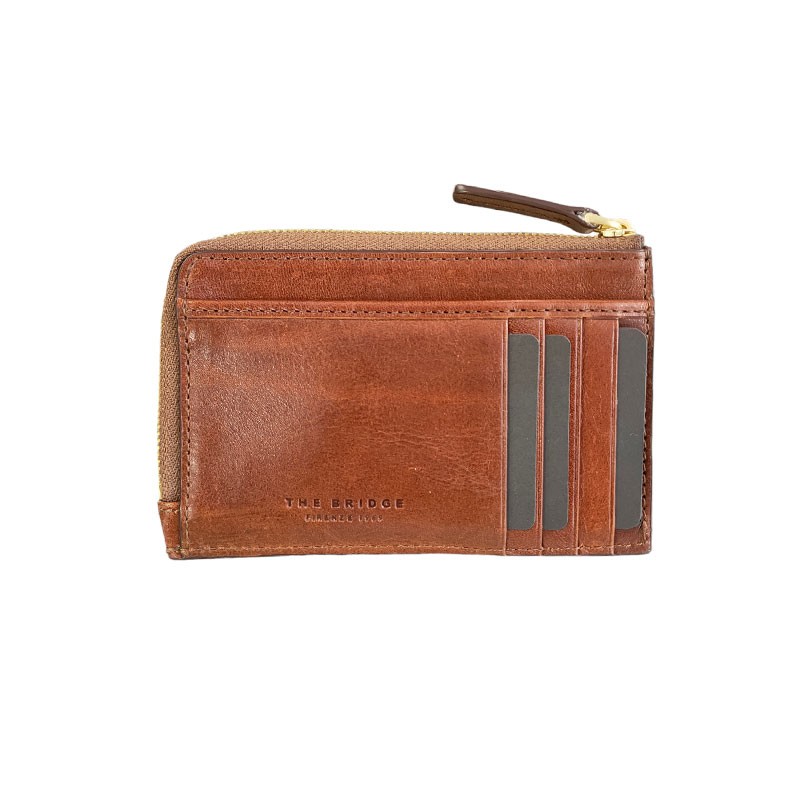 Etui papiers The Bridge 017101 marron ligne Story dos