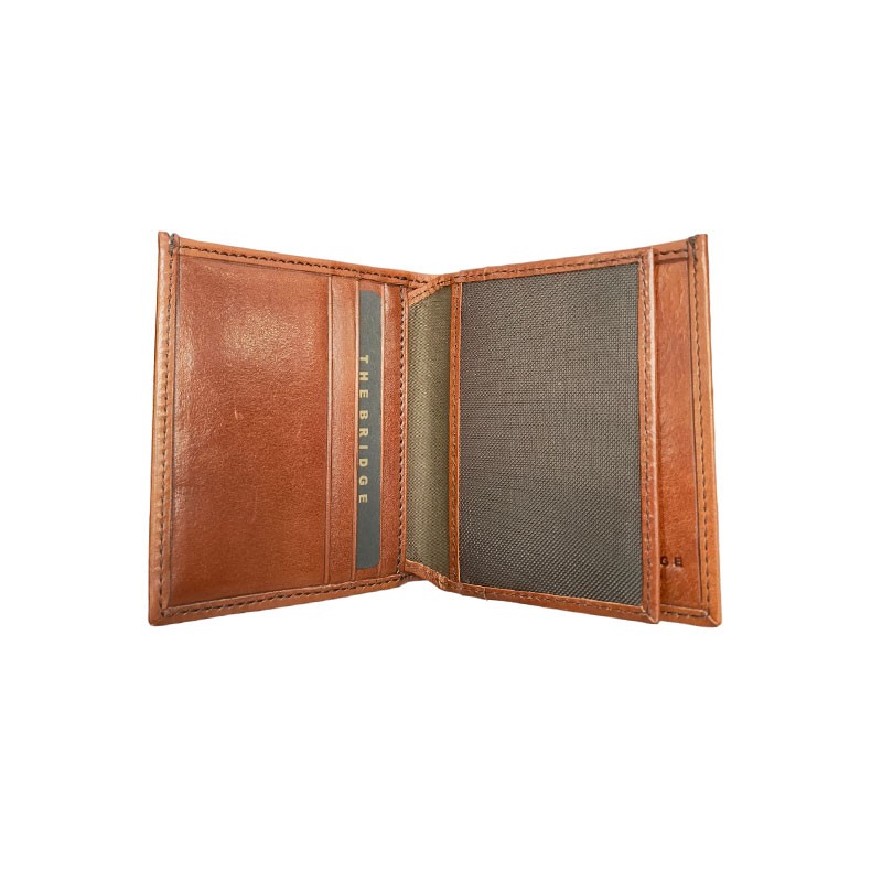 Porte-cartes The Bridge 014820 marron ouvert