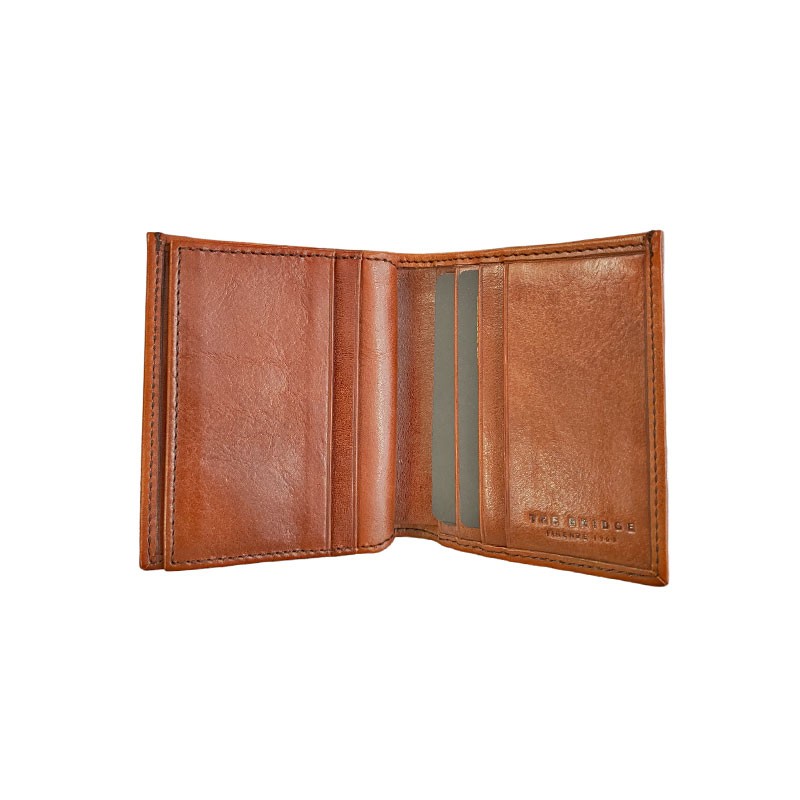 Porte-cartes The Bridge 014820 marron ligne Story ouvert
