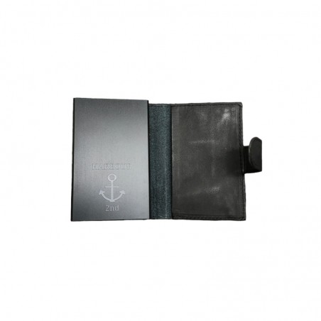 Portefeuille RFID boitier alu Harbour 2nd noir ouvert