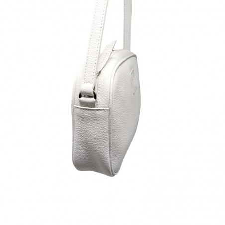 Berthille sac en bandoulière Minaudière blanc côté