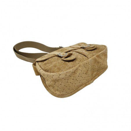 Sac Mini Musette Berthille velours tressé dessous