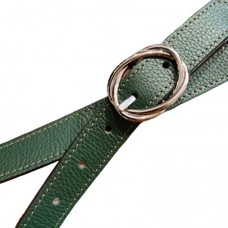 Ceinture pour dame Berthille 361201 vert foret boucle