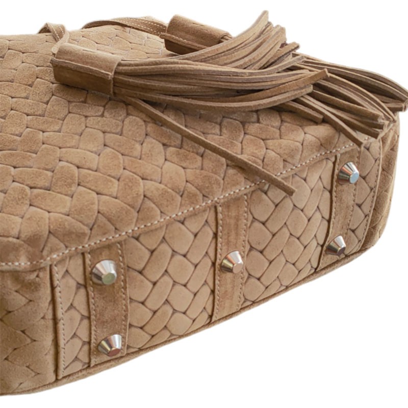 Berthille sac porté épaule Petite Hermine sable détail pieds