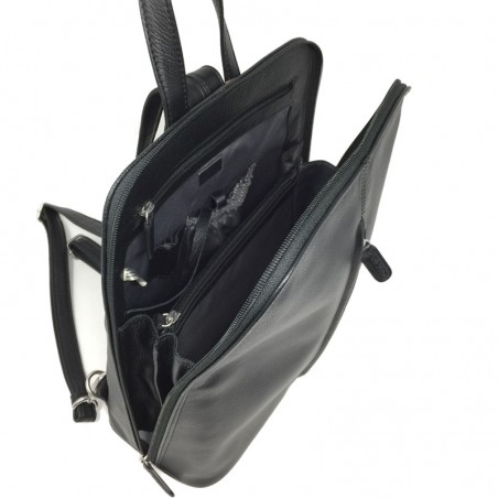 Sac à dos de ville PIC8656 ouvert noir