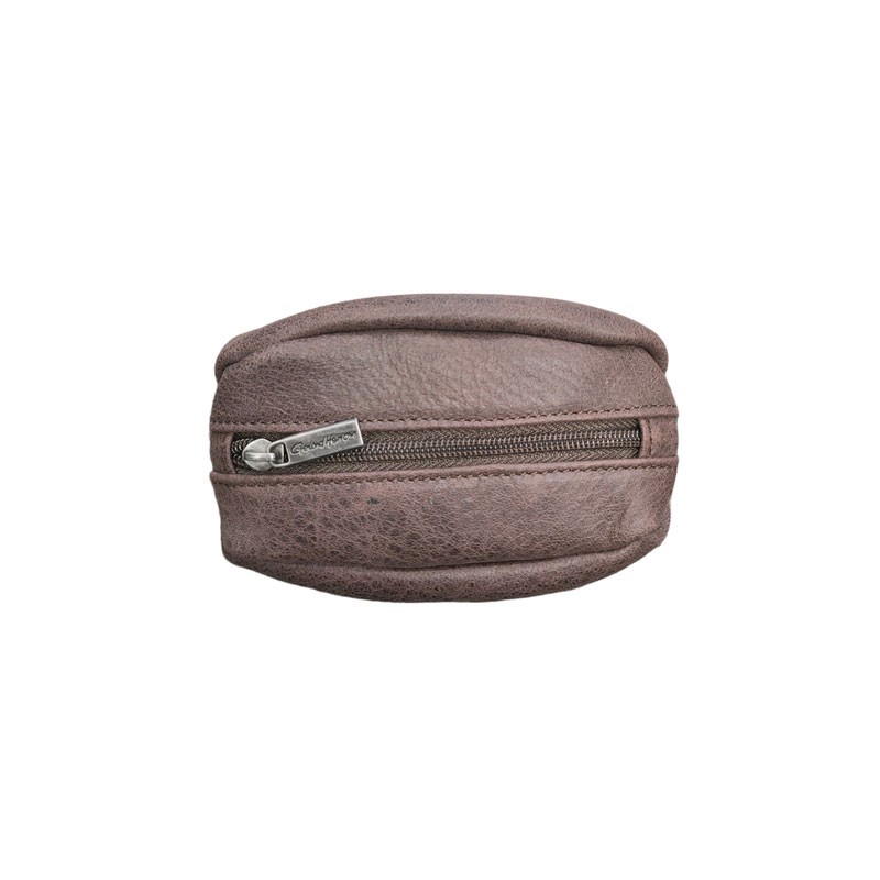 Porte monnaie en grain de café marron chocolat vue de dos