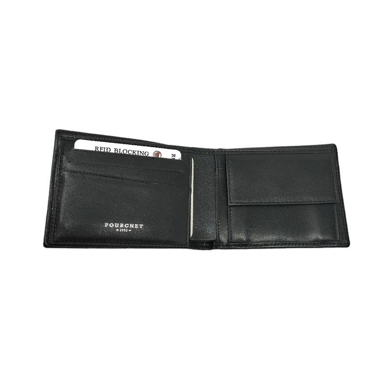 Porte-feuille format italien Pourchet sur l’intérieur