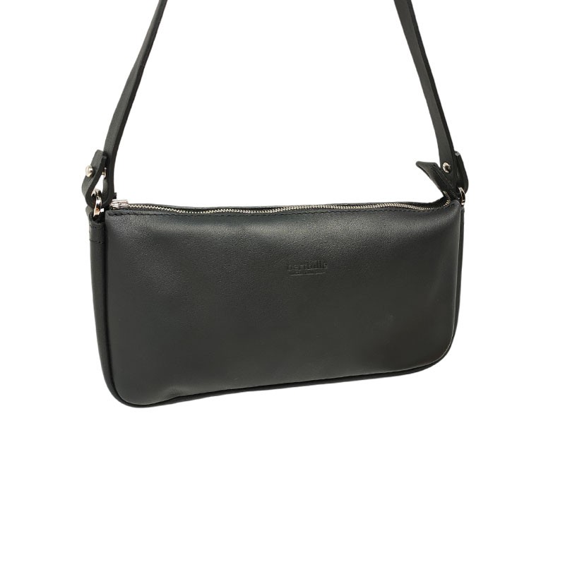 Sac bandoulière Berthille noir vue de face