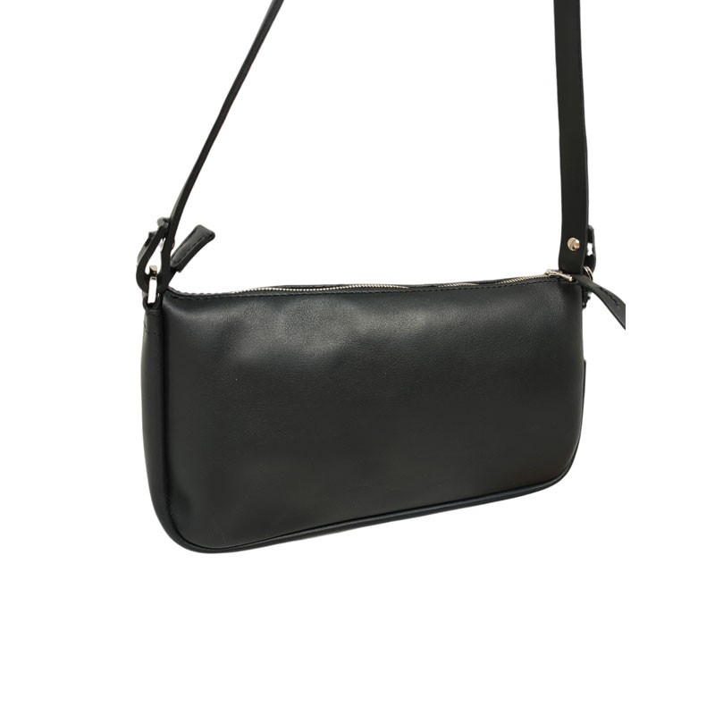 Sac bandoulière Berthille noir vue de dos