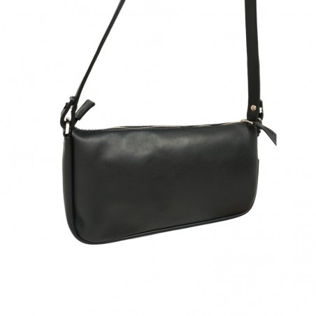 Sac bandoulière Berthille noir vue de dos