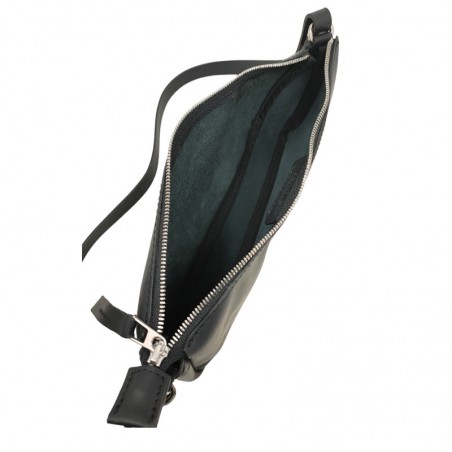 Sac bandoulière Berthille noir vue ouvert
