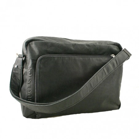 Besace A4 Arthur&Aston en bandoulière NOIR 1438-20 FACE