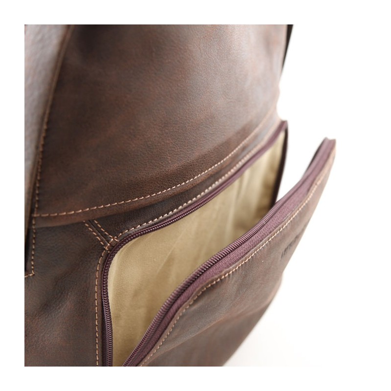 Sac à dos 62-1050 ARTHUR&ASTON chataigne vue détail poche