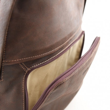 Sac à dos 62-1050 ARTHUR&ASTON chataigne vue détail poche