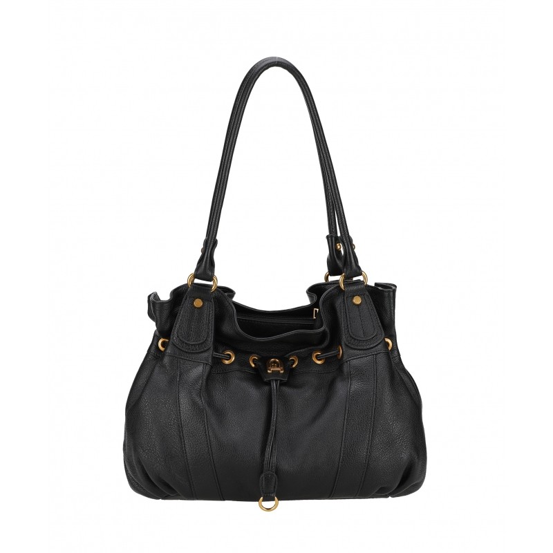Sac porté épaule Arthur&Aston taille L noir vue de face