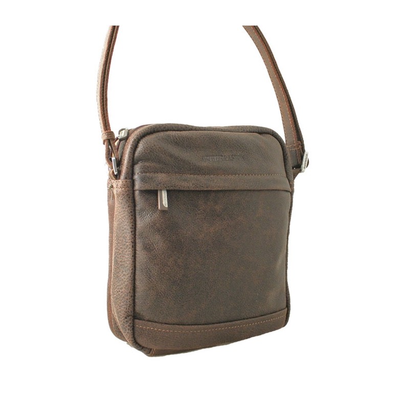 Sacoche bandoulière homme en cuir vieilli