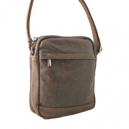 Sacoche bandoulière homme en cuir vieilli Sacoche bandoulière homme en cuir vieilli