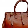Sac de voyage en cuir KATANA marron détail 33154 Sac de voyage en cuir KATANA marron détail 33154