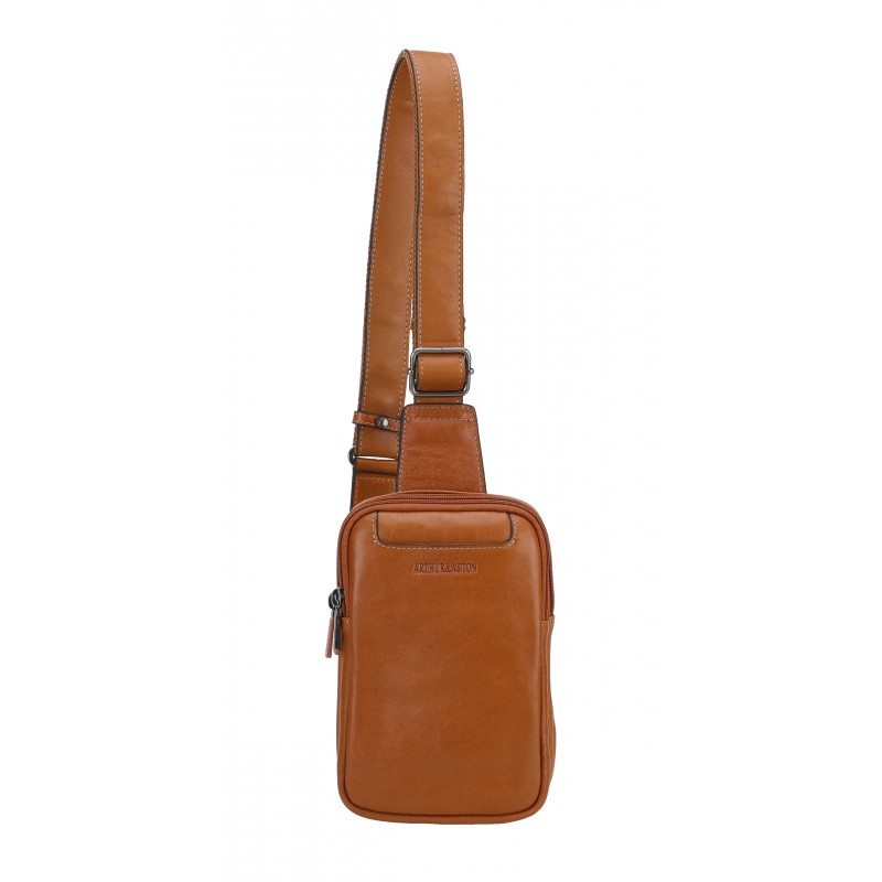 Sac homme arthur aston face cognac