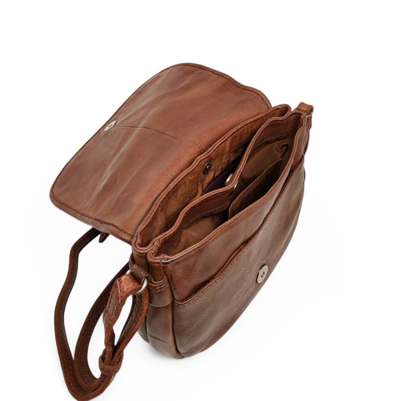 Sac rabat gianni conti vintage souple marron interieur