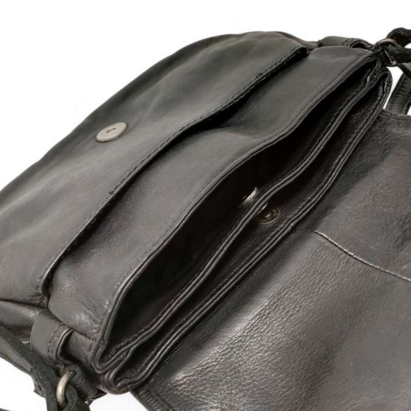 Sac rabat gianni conti vintage souple noir interieur