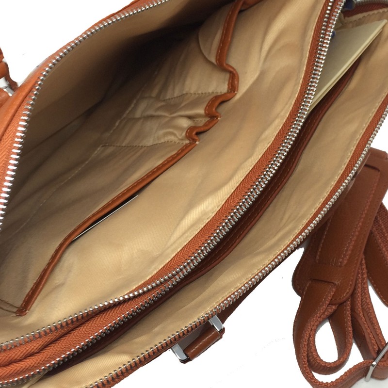 Porte-documents G.HENON 16281 orange vue ouvert