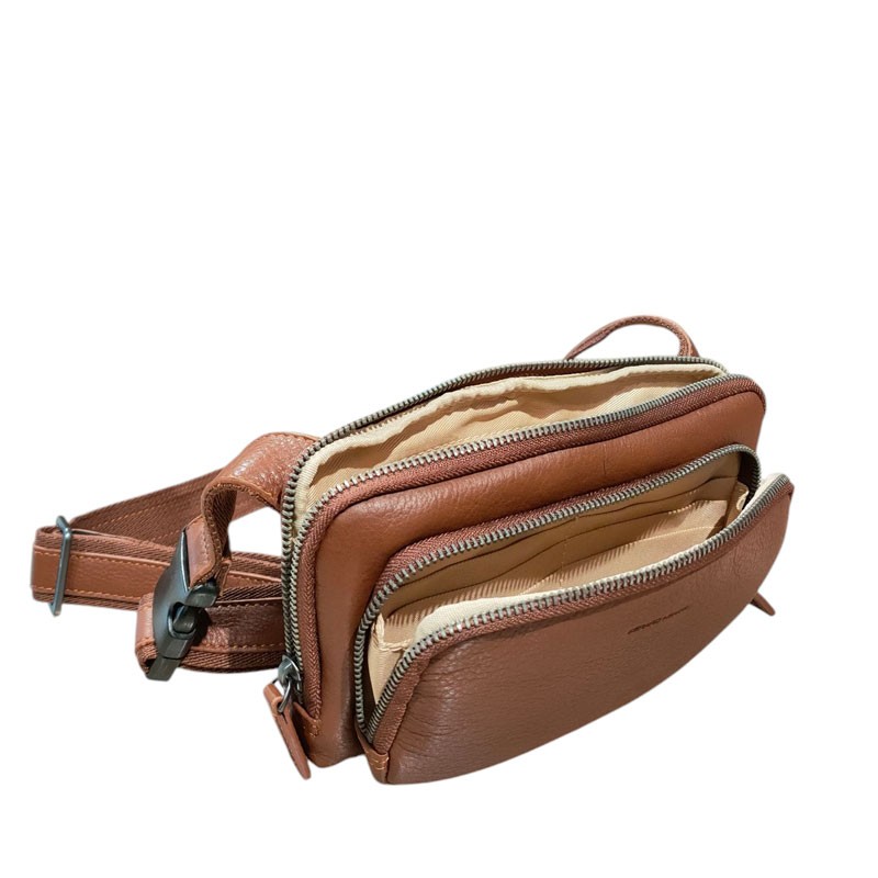 Bump bag HENON 6901 marron coté ouvert