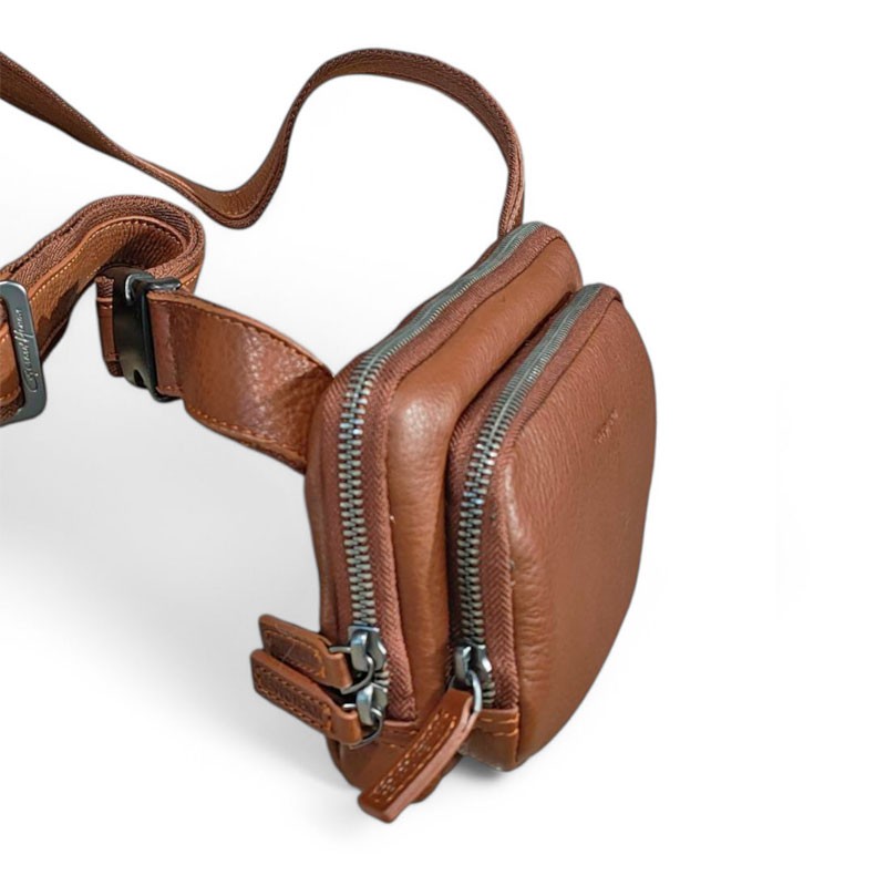 Bump bag HENON 6901 marron coté fermé